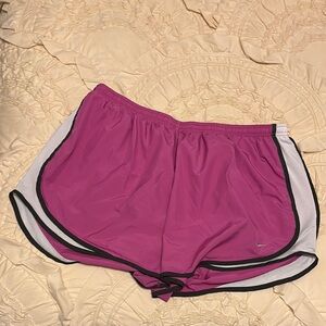 Nike Pink and White Athletic Shorts